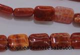 CAG4224 15.5 inches 10*14mm rectangle natural fire agate beads