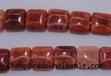 CAG4227 15.5 inches 10*10mm square natural fire agate beads