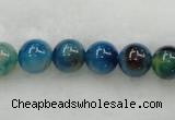 CAG423 15.5 inches 12mm round blue agate beads Wholesale