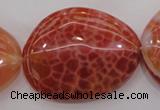 CAG4233 15.5 inches 28*40mm - 33*45mm freeform natural fire agate beads