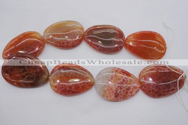 CAG4234 15.5 inches 35*48mm - 37*53mm freeform natural fire agate beads