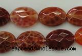 CAG4270 15.5 inches 13*18mm faceted oval natural fire agate beads