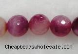 CAG432 15.5 inches 16mm faceted round agate beads Wholesale