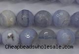 CAG4362 15.5 inches 8mm faceted round blue lace agate beads