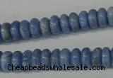 CAG4372 15.5 inches 5*10mm rondelle dyed blue lace agate beads