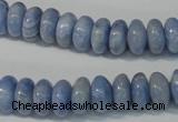 CAG4373 15.5 inches 6*12mm rondelle dyed blue lace agate beads