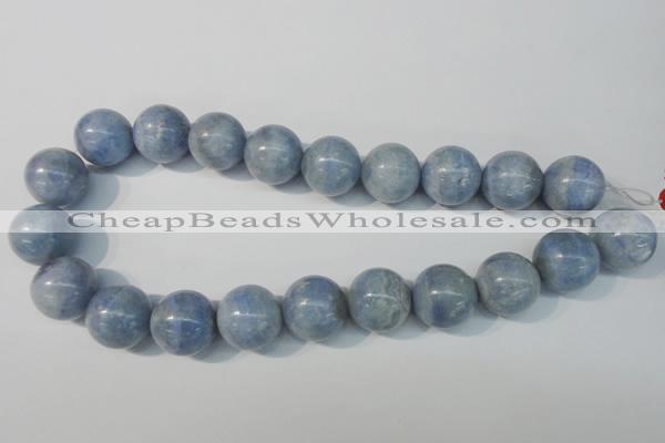 CAG4377 15.5 inches 20mm round dyed blue lace agate beads