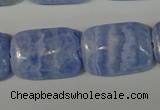 CAG4390 15.5 inches 18*25mm rectangle dyed blue lace agate beads