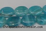 CAG4412 15.5 inches 12*16mm oval dyed blue lace agate beads