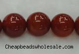 CAG446 15.5 inches 16mm round red agate gemstone beads wholesale