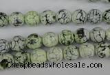 CAG4497 15.5 inches 8mm faceted round fire crackle agate beads