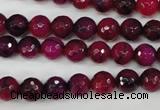 CAG4503 15.5 inches 8mm faceted round fire crackle agate beads