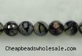 CAG451 15.5 inches 14mm faceted round agate beads Wholesale