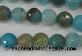 CAG4518 15.5 inches 10mm faceted round fire crackle agate beads