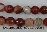 CAG4534 15.5 inches 10mm faceted round agate beads wholesale