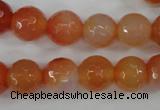 CAG4551 15.5 inches 12mm faceted round agate beads wholesale