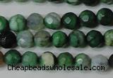 CAG4605 15.5 inches 4mm faceted round fire crackle agate beads