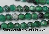 CAG4606 15.5 inches 4mm faceted round fire crackle agate beads