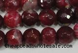 CAG4636 15.5 inches 6mm faceted round fire crackle agate beads