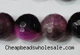 CAG4666 15.5 inches 10mm faceted round fire crackle agate beads