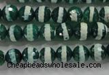 CAG4695 15.5 inches 8mm faceted round tibetan agate beads wholesale