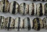 CAG4728 15 inches 12*16mm faceted rondelle tibetan agate beads wholesale