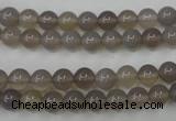 CAG4770 15 inches 6mm round grey agate beads wholesale