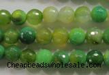 CAG4781 15.5 inches 8mm faceted round fire crackle agate beads