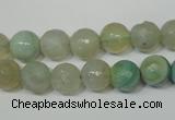 CAG4812 15 inches 8mm faceted round fire crackle agate beads