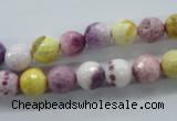 CAG4901 15.5 inches 8mm faceted round dyed white agate beads