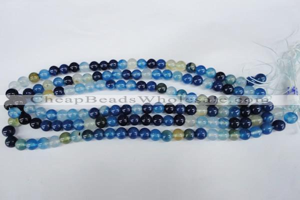 CAG5006 15.5 inches 8mm round agate gemstone beads wholesale