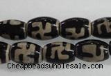 CAG5080 15.5 inches 8*12mm drum tibetan agate beads wholesale