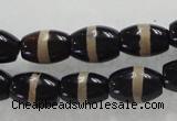 CAG5082 15.5 inches 8*12mm drum tibetan agate beads wholesale