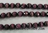 CAG5138 15 inches 6mm faceted round tibetan agate beads wholesale