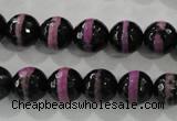 CAG5149 15 inches 10mm faceted round tibetan agate beads wholesale