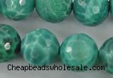 CAG5314 15.5 inches 14mm faceted round peafowl agate gemstone beads