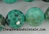 CAG5317 15.5 inches 20mm faceted round peafowl agate gemstone beads