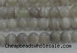 CAG5320 15.5 inches 4mm round grey line agate beads wholesale