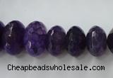 CAG5414 8*12mm – 13*22mm faceted rondelle dragon veins agate beads