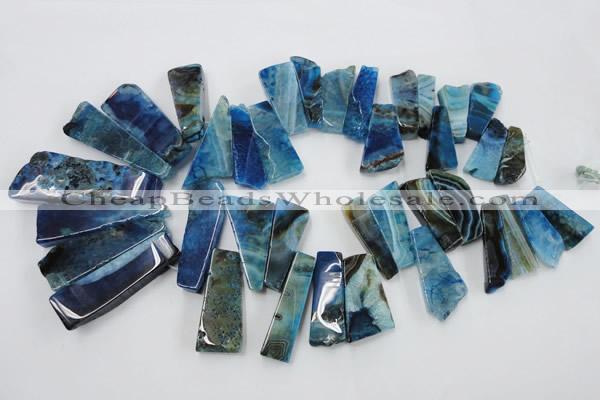 CAG5455 15.5 inches 12*20mm - 16*58mm freeform agate gemstone beads