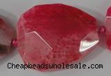 CAG5488 15.5 inches 30*35mm – 35*40mm faceted freeform agate beads