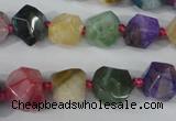 CAG5491 15.5 inches 13*13mm faceted nuggets agate gemstone beads