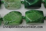 CAG5512 15.5 inches 16*17*22mm faceted nuggets agate beads