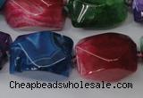 CAG5513 15.5 inches 16*17*22mm faceted nuggets agate beads