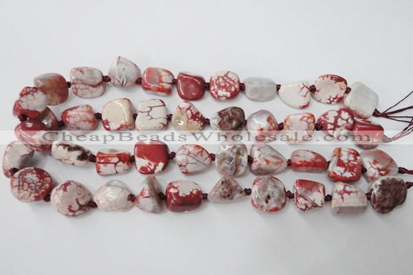 CAG5520 15.5 inches 16*18mm nuggets agate gemstone beads