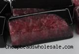 CAG5543 15.5 inches 15*15*40mm cuboid agate druzy geode beads