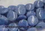 CAG559 16 inches 12mm flat round blue agate gemstone beads wholesale