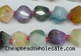 CAG5618 15 inches 10*12mm faceted nuggets agate gemstone beads