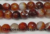 CAG5675 15 inches 6mm faceted round fire crackle agate beads