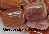 CAG571 15.5 inches 30*40mm rectangle natural fire agate beads